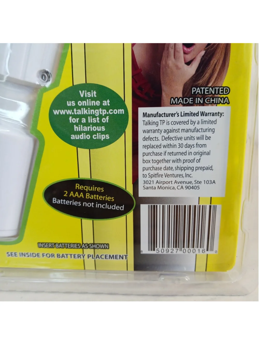Recordable Pull Paper TP Spindle Funny Message